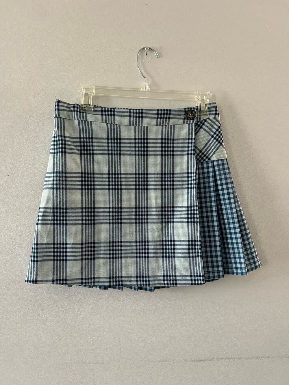Urban Outfitters Skirt Women's Medium Blue Plaid Twee Pleated Mini Academia